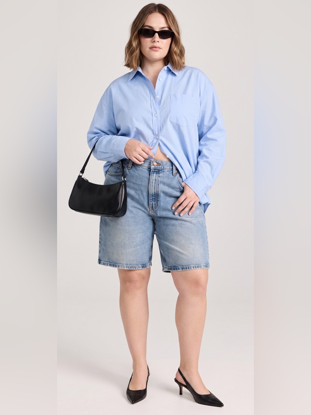 Vintage Wrangler Classic Light Blue Jean Shorts Jorts Bermuda Vacation chic